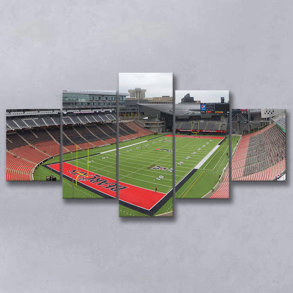 Cincinnati Bearcats Wall Art Nippert Stadium Canvas Prints American,Multi Panels,Sport Stadium Art Prints, Fan Gift