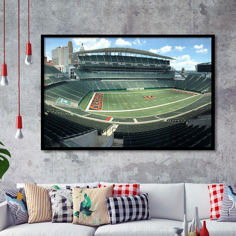 Cincinnati Bengals Stadium Art Prints Paul Brown Stadium Wall Art,Sport Stadium Art Prints, Fan Gift, Wall Decor