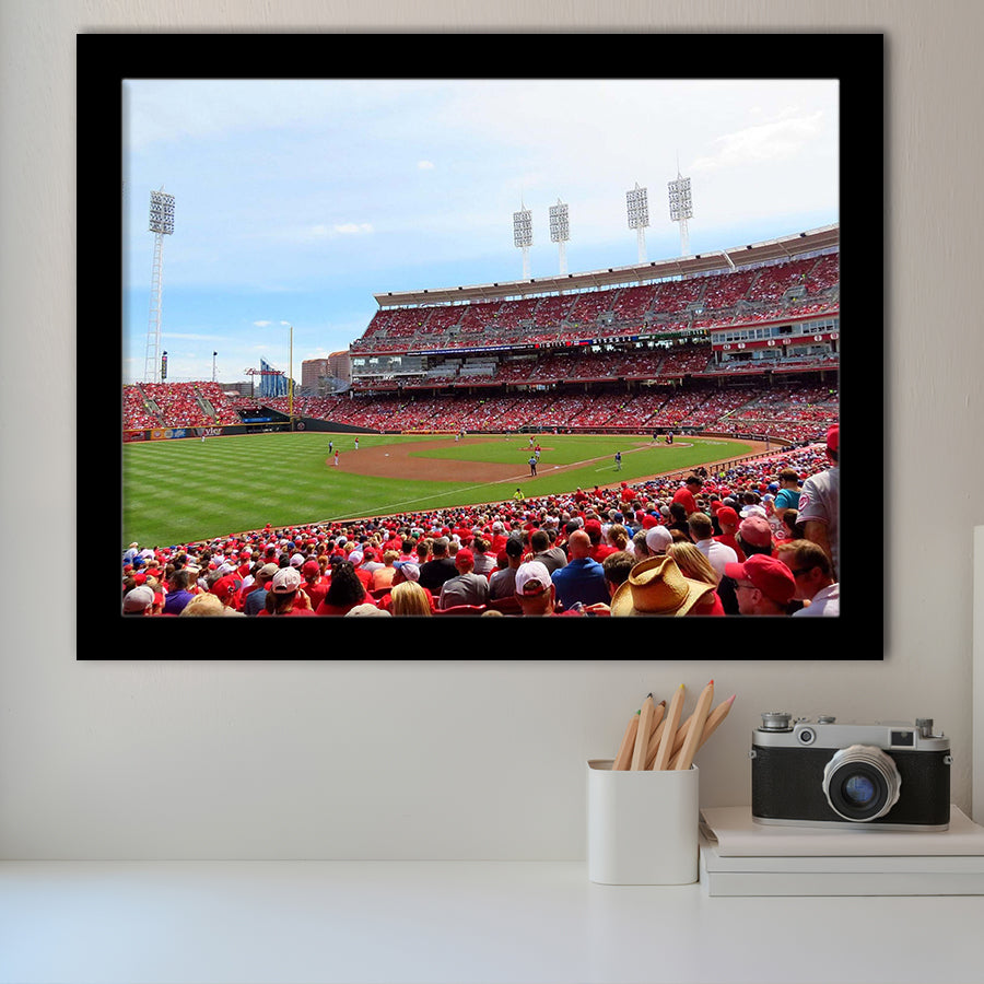Cincinnati Reds Wall Art Great Americal Ballpark Stadium Art Prints,Sport Stadium Art Prints, Fan Gift, Wall Decor