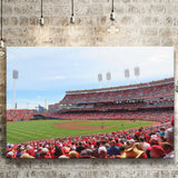 Cincinnati Reds Wall Art Great Americal Ballpark Stadium Canvas Prints,Sport Stadium Art Prints, Fan Gift, Wall Decor