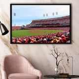 Cincinnati Reds Wall Art Great Americal Ballpark Stadium Framed Canvas Prints,Sport Stadium Art Prints, Fan Gift
