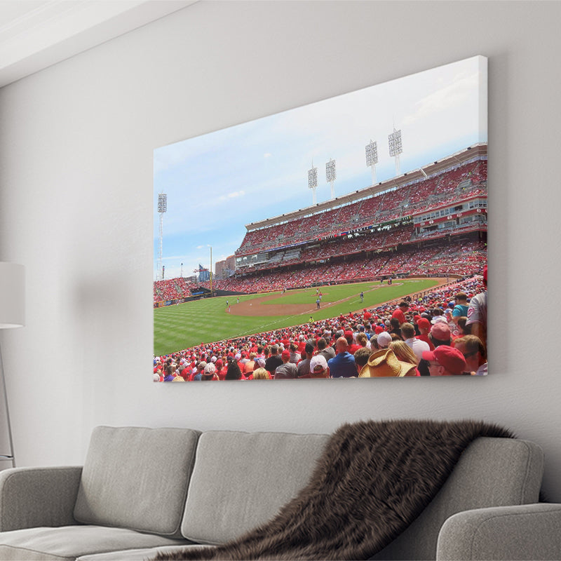 Cincinnati Reds Wall Art Great Americal Ballpark Stadium Canvas Prints,Sport Stadium Art Prints, Fan Gift, Wall Decor