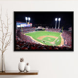 Cincinnati Reds Wall Art Great American Ballpark Stadium Framed Canvas Prints,Sport Stadium Art Prints, Fan Gift