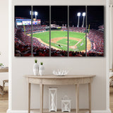 Cincinnati Reds Wall Art Great American Ballpark Stadium Canvas Prints,Multi Panels B,Sport Stadium Art Prints, Fan Gift