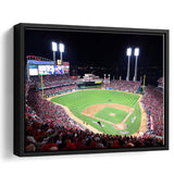 Cincinnati Reds Wall Art Great American Ballpark Stadium Framed Canvas Prints,Sport Stadium Art Prints, Fan Gift