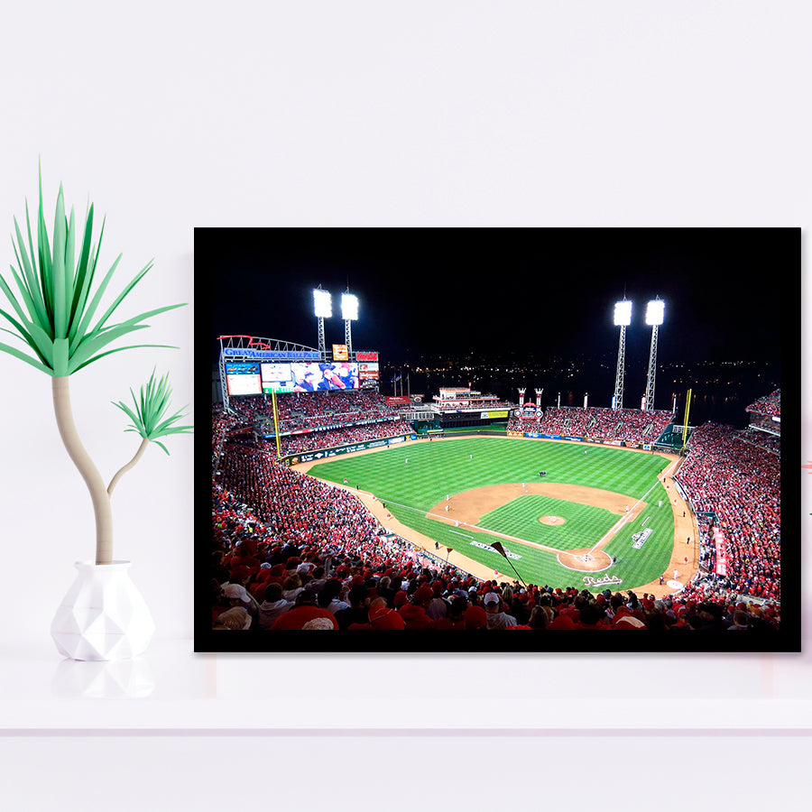 Cincinnati Reds Wall Art Great American Ballpark Stadium Art Prints,Sport Stadium Art Prints, Fan Gift, Wall Decor