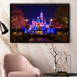 Cinderella Castle Canvas Disney Caste Canvas Art Framed Canvas Prints Wall Art - Painting Prints, Wall Decor, Floating Frame