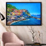 Cinque Terre Cool Framed Canvas Prints Wall Art Decor - Paiting Canvas, Art Prints, Floating Frame