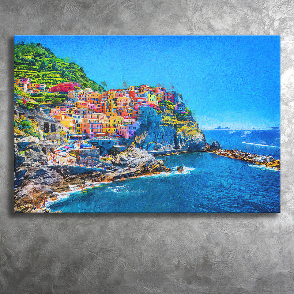 Cinque Terre Cool Canvas Prints Wall Art Decor - Paiting Canvas, Art Prints, Wall Decor, For Sale