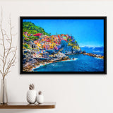 Cinque Terre Cool Framed Canvas Prints Wall Art Decor - Paiting Canvas, Art Prints, Floating Frame