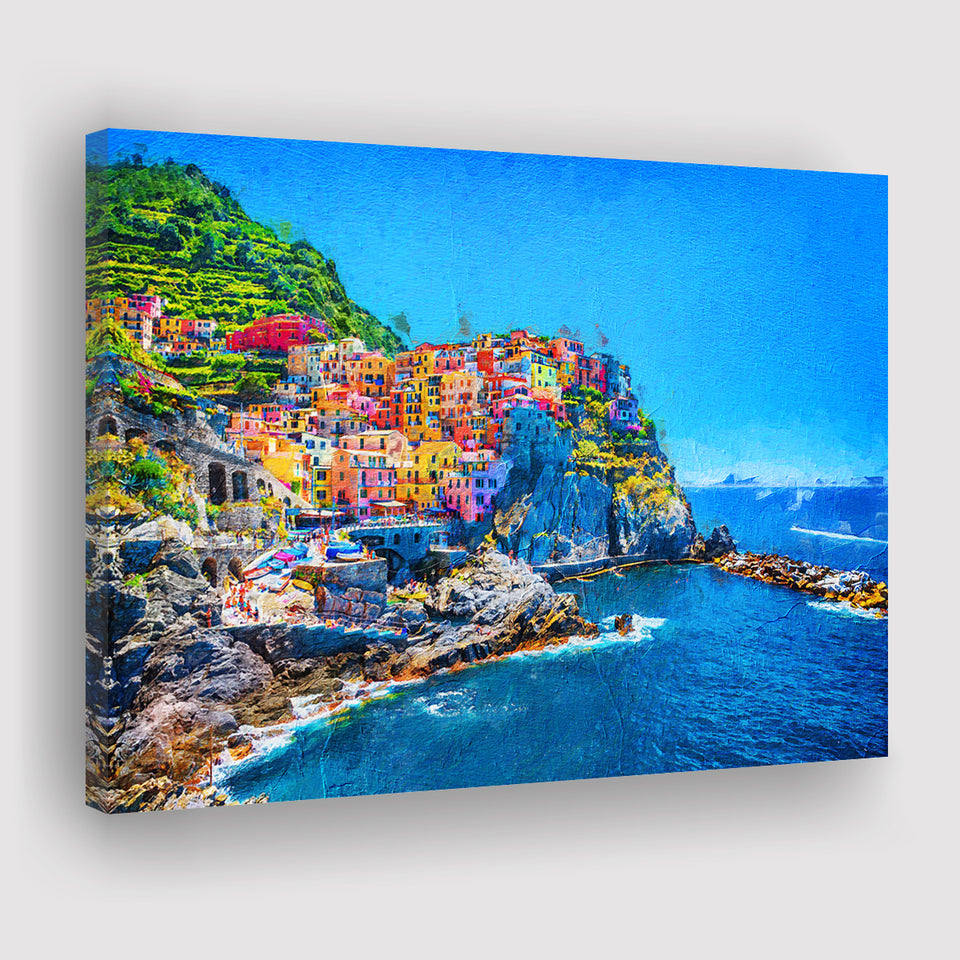 Cinque Terre Cool Canvas Prints Wall Art Decor - Paiting Canvas, Art Prints, Wall Decor, For Sale