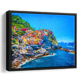 Cinque Terre Cool Framed Canvas Prints Wall Art Decor - Paiting Canvas, Art Prints, Floating Frame