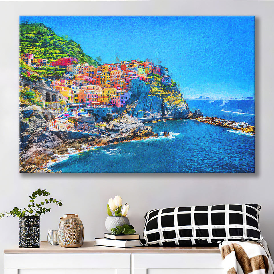 Cinque Terre Cool Canvas Prints Wall Art Decor - Paiting Canvas, Art Prints, Wall Decor, For Sale