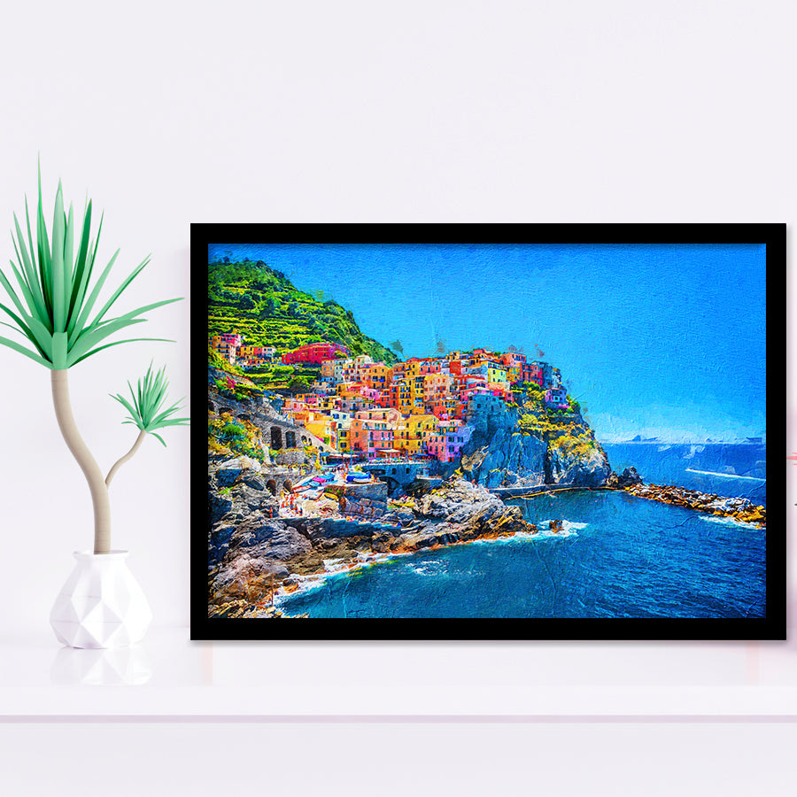 Cinque Terre Cool Framed Art Prints Wall Decor - Painting Prints, Framed Picture, Home Decor