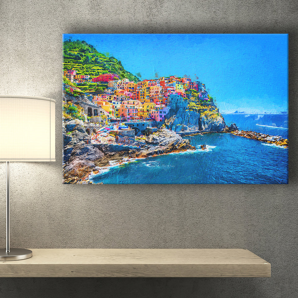 Cinque Terre Cool Canvas Prints Wall Art Decor - Paiting Canvas, Art Prints, Wall Decor, For Sale