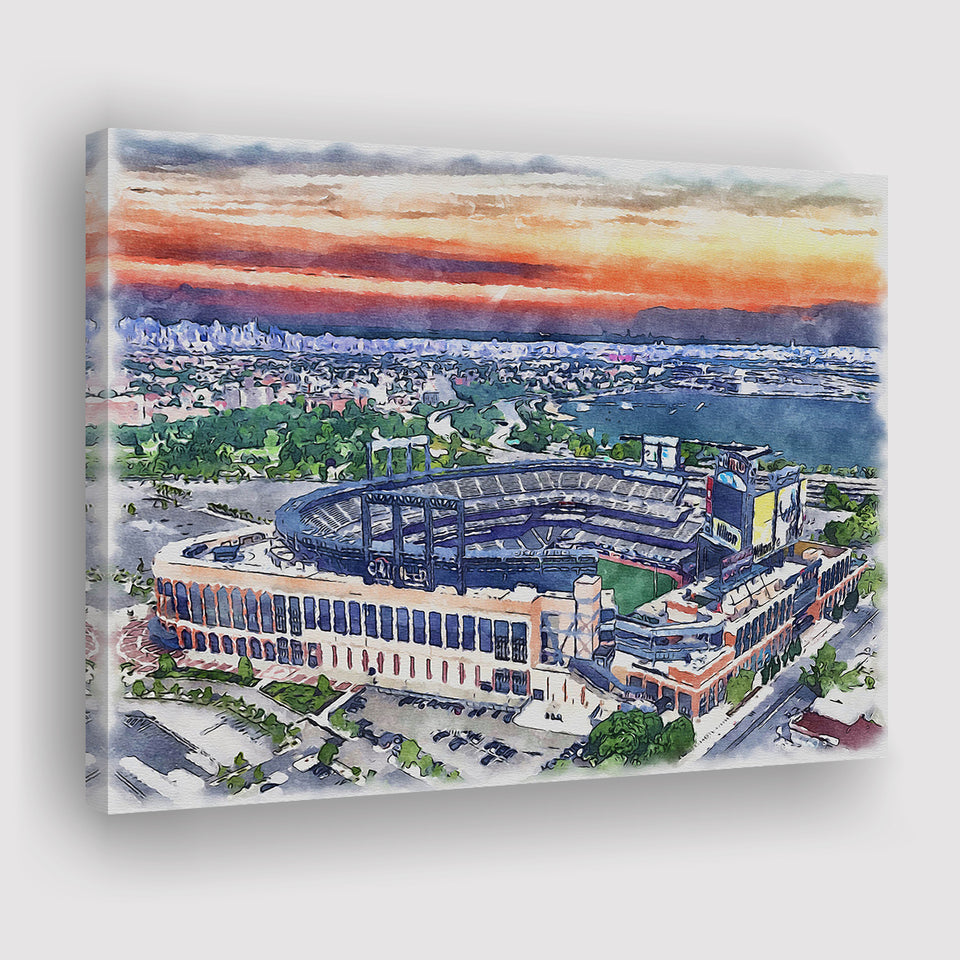 Canvas-Print of Yankee Stadium Artwork, Yankee Stadium watercolor