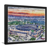 Citi Field Mets Stadium Watercolor, Sport Prints Fan Gift, Framed Art Prints Wall Art Decor