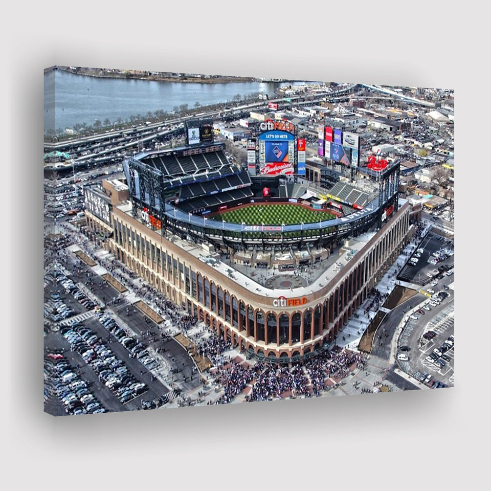 Citi Field Aerial View, Stadium Canvas, Sport Art, Gift for him, Fan Gift, Canvas Prints Wall Art Decor