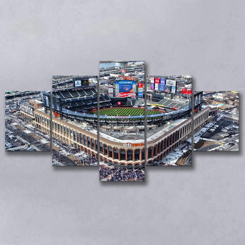 Citi Field Aerial View, Stadium Canvas, Sport Art, Large Canvas, Multi Panels, Canvas Prints Wall Art Decor