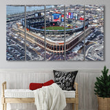 Citi Field Aerial View, Stadium Canvas, Sport Art, Gift for him, Multi Panels B, Canvas Prints Wall Art Decor