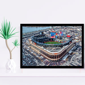 Citi Field Aerial View, Stadium Canvas, Sport Art, Gift for him, Framed Art Prints Wall Art Decor, Framed Picture
