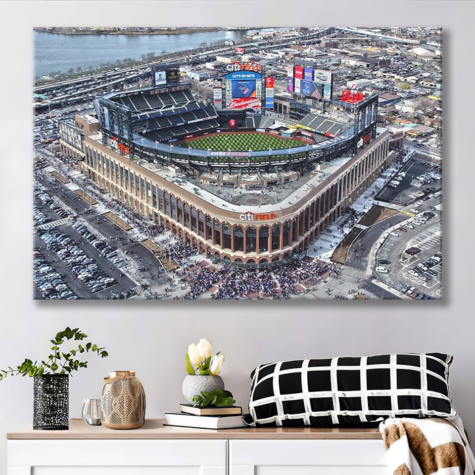 Citi Field Aerial View, Stadium Canvas, Sport Art, Gift for him, Fan Gift, Canvas Prints Wall Art Decor