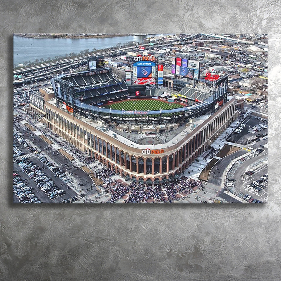 Citi Field Aerial View, Stadium Canvas, Sport Art, Gift for him, Fan Gift, Canvas Prints Wall Art Decor