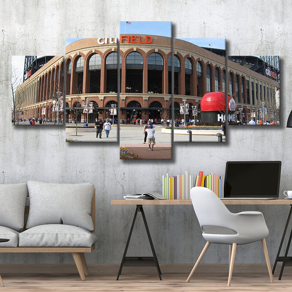 Citi Field Stadium Canvas Prints Stadium New York Mets Wall Art,Multi Panels,Sport Stadium Art Prints, Fan Gift
