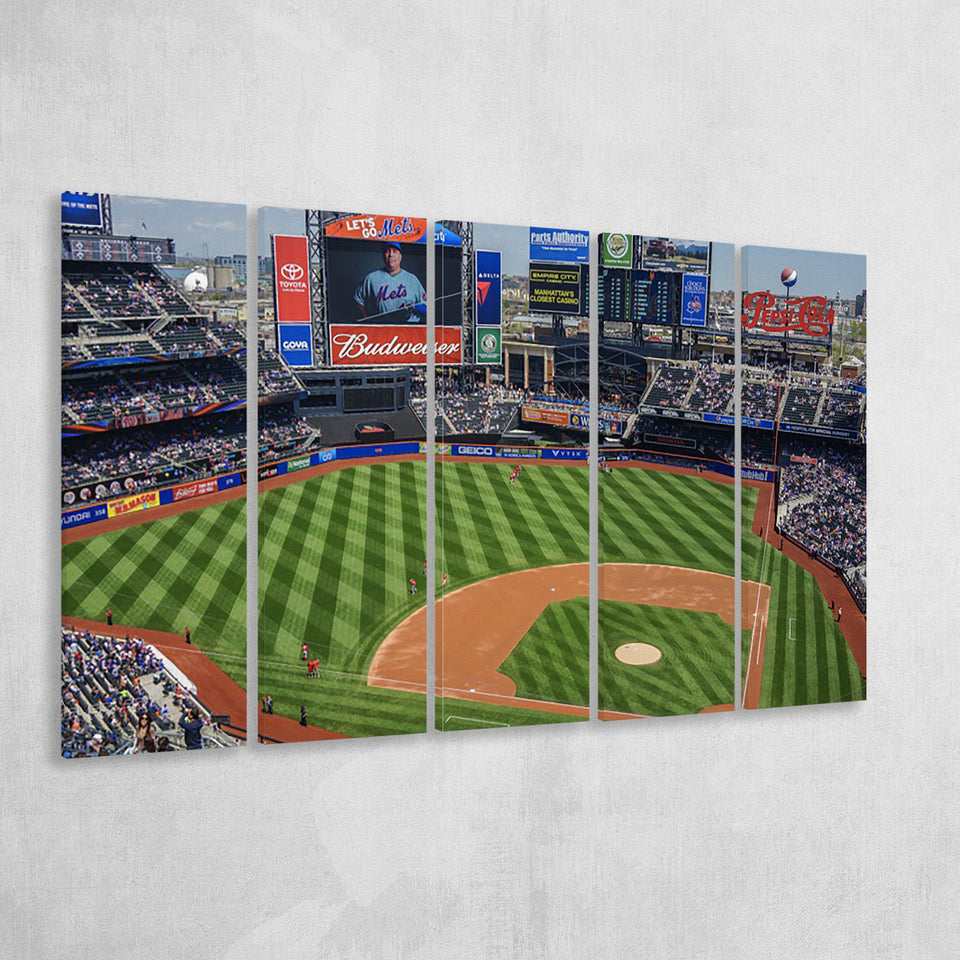 Citi Field Center, Stadium Canvas, Sport Art, Gift for him, Multi Panels B, Canvas Prints Wall Art Decor