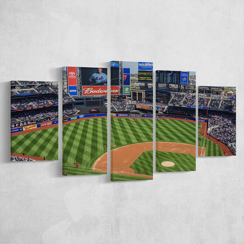 Citi Field Center, Stadium Canvas, Sport Art, Large Canvas, Multi Panels, Canvas Prints Wall Art Decor