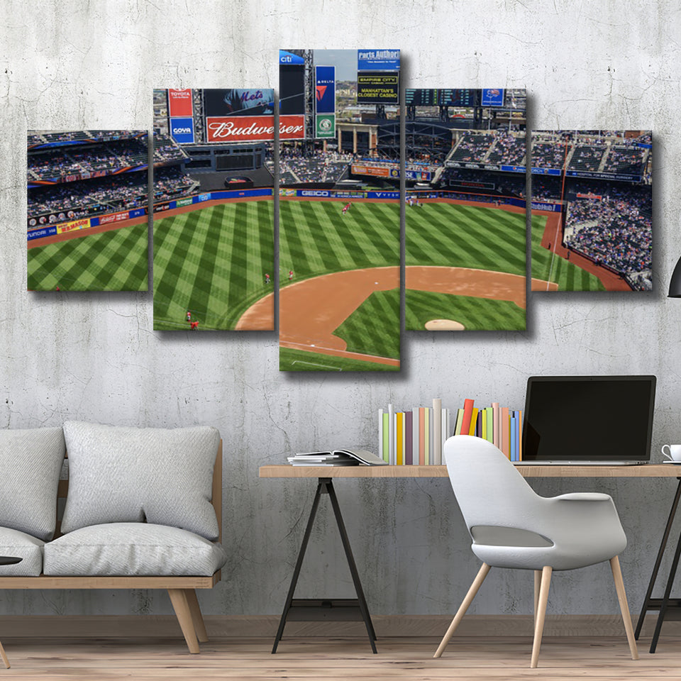 Citi Field Center, Stadium Canvas, Sport Art, Large Canvas, Multi Panels, Canvas Prints Wall Art Decor