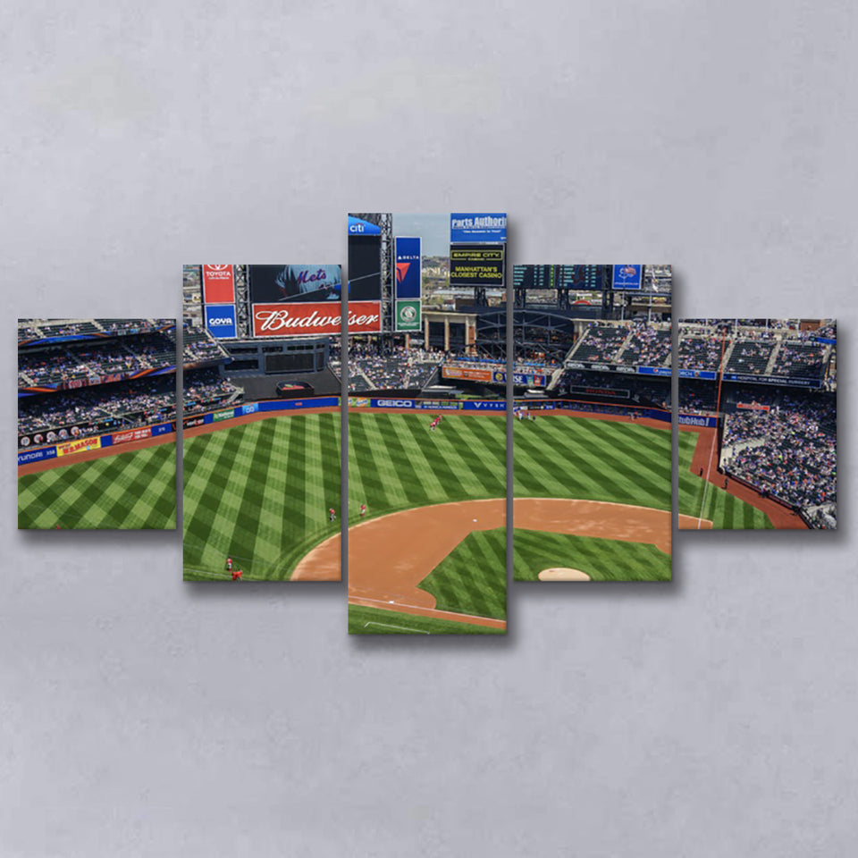 Citi Field Center, Stadium Canvas, Sport Art, Large Canvas, Multi Panels, Canvas Prints Wall Art Decor