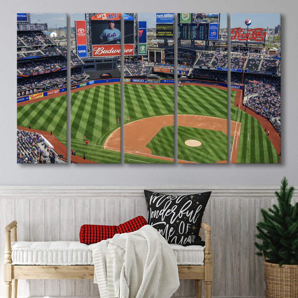 Citi Field Center, Stadium Canvas, Sport Art, Gift for him, Multi Panels B, Canvas Prints Wall Art Decor