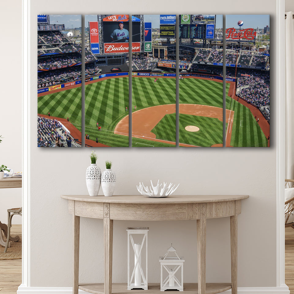 Citi Field Center, Stadium Canvas, Sport Art, Gift for him, Multi Panels B, Canvas Prints Wall Art Decor