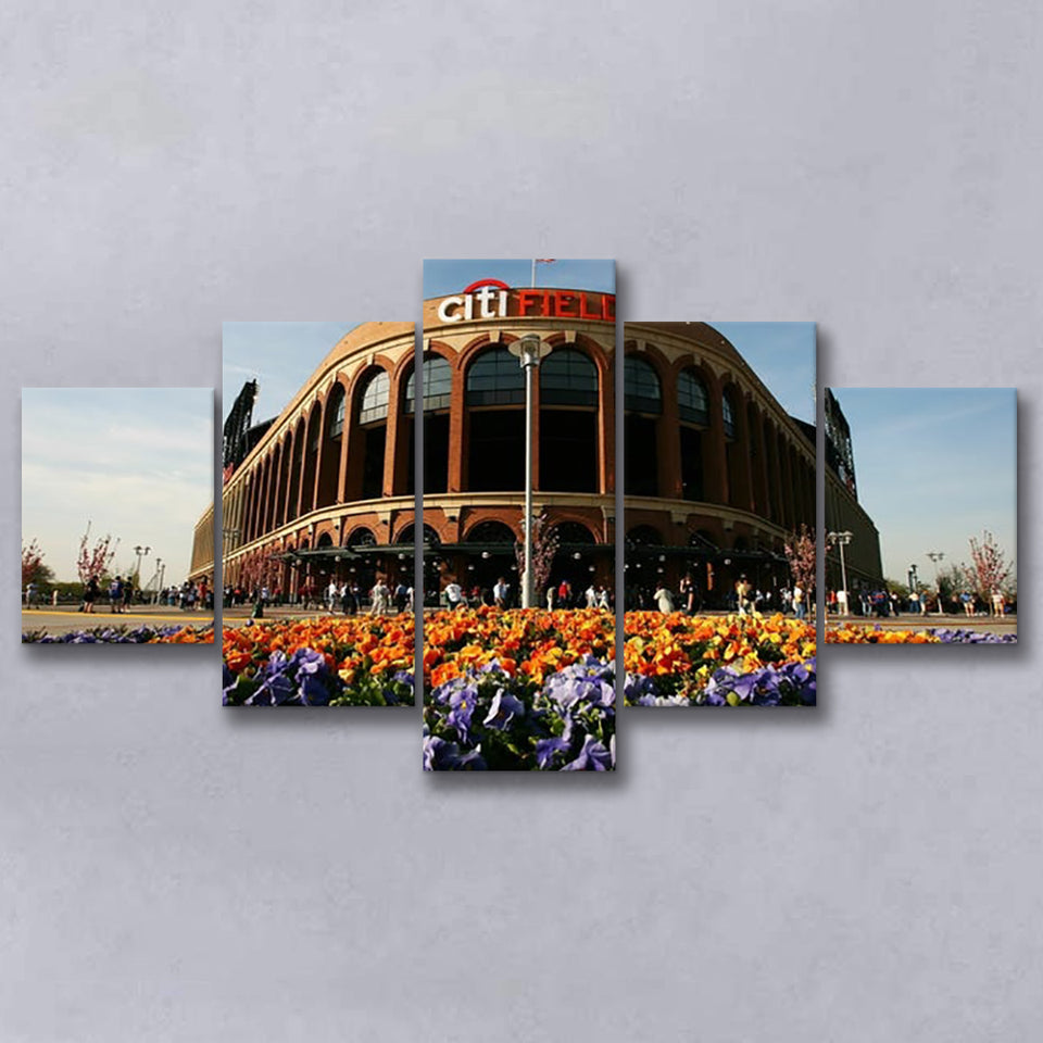 Citi Field Outside View, Stadium Canvas, Sport Art, Large Canvas, Multi Panels, Canvas Prints Wall Art Decor