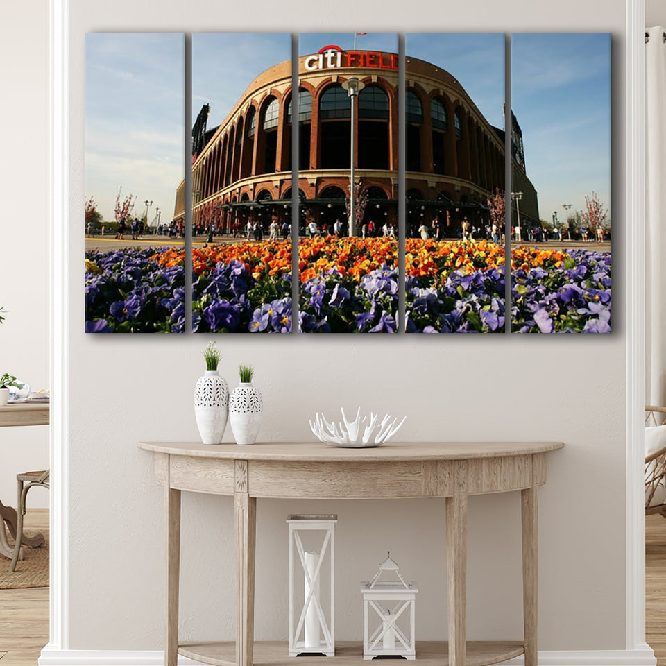 Citi Field Outside View, Stadium Canvas, Sport Art, Gift for him, Multi Panels B, Canvas Prints Wall Art Decor