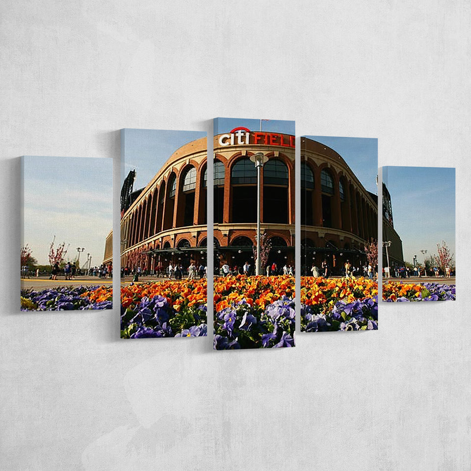 Citi Field Outside View, Stadium Canvas, Sport Art, Large Canvas, Multi Panels, Canvas Prints Wall Art Decor