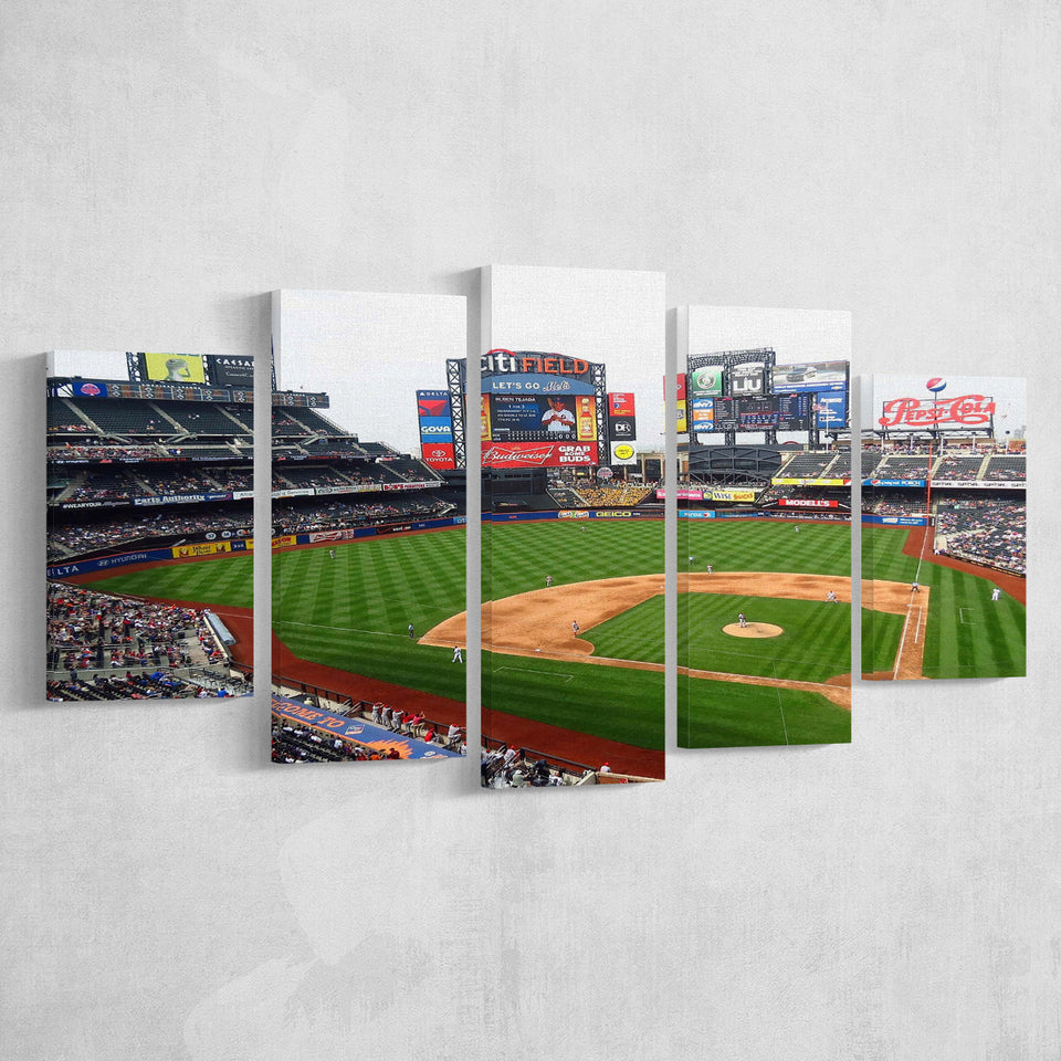 Citi Field Poster New York Mets Stadium Wall,Multi Panels,Sport Stadium Art Prints, Fan Gift