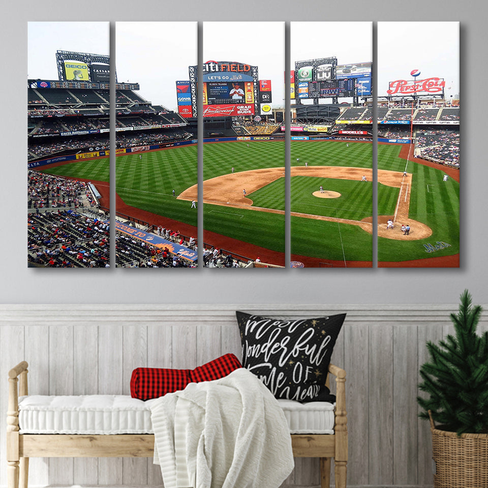 Citi Field Stadium Wall Art Poster, New York Mets Stadium Poster