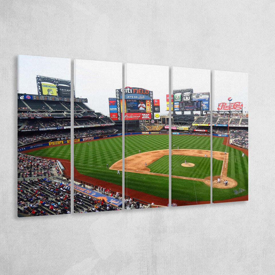 Citi Field Poster New York Mets Stadium Wall,Multi Panels B,Sport Stadium Art Prints, Fan Gift