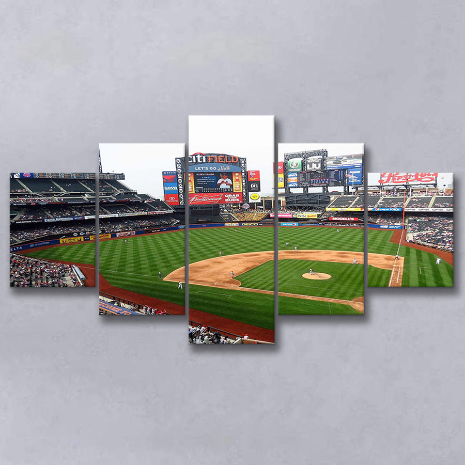 Citi Field Poster New York Mets Stadium Wall,Multi Panels,Sport Stadium Art Prints, Fan Gift
