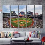Citi Field Stadium 5 Pieces B Canvas Prints Wall Art - Painting Canvas, Multi Panel, Wall Decor, Canvas Art