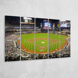 Citi Field Stadium Canvas Prints New York Mets Wall Art,Multi Panels B,Sport Stadium Art Prints, Fan Gift