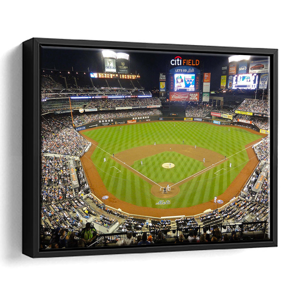  New York Sports Mets Canvas Wall Art Framed Baseball