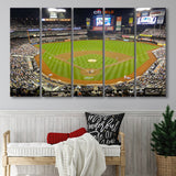 Citi Field Stadium Canvas Prints New York Mets Wall Art,Multi Panels B,Sport Stadium Art Prints, Fan Gift