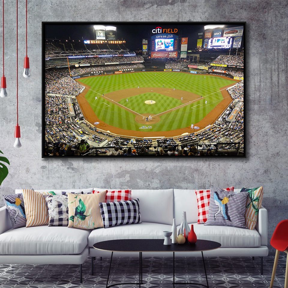  New York Sports Mets Canvas Wall Art Framed Baseball