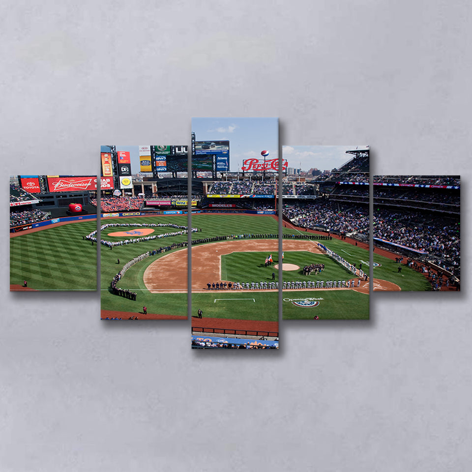 Citi Field Stadium Opening Day, Stadium Canvas, Sport Art, Large Canvas, Multi Panels, Canvas Prints Wall Art Decor