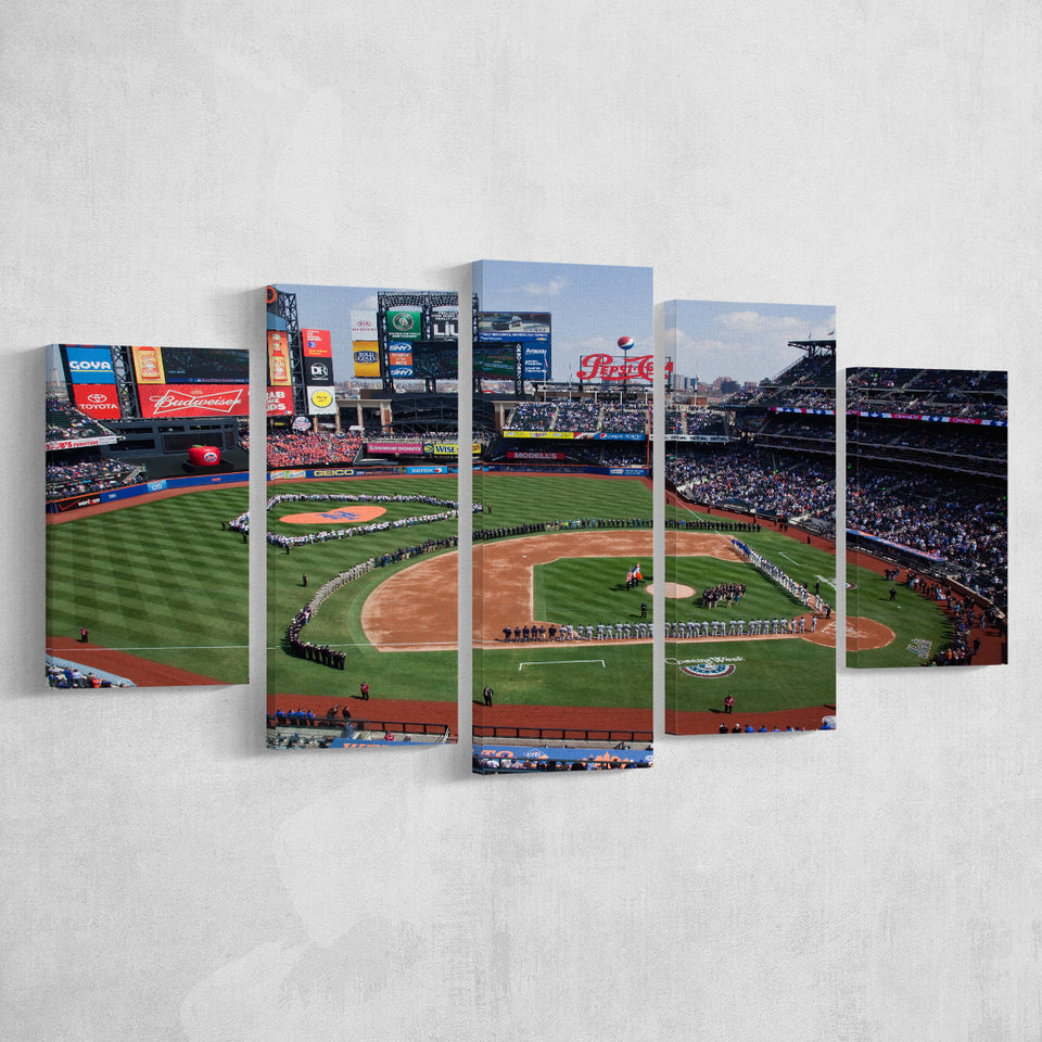 Citi Field Stadium Opening Day, Stadium Canvas, Sport Art, Large Canvas, Multi Panels, Canvas Prints Wall Art Decor