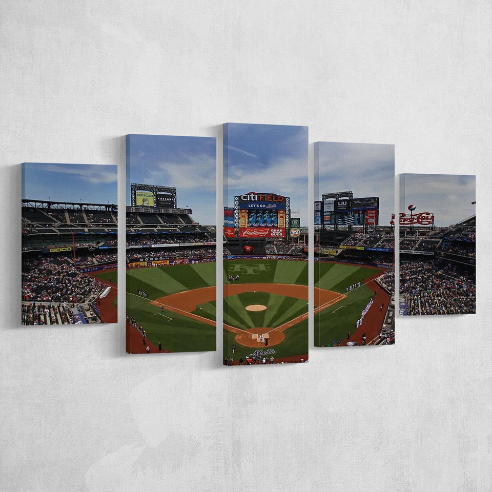 Citi Field Stadium, Stadium Canvas, Sport Art, Large Canvas, Multi Panels, Canvas Prints Wall Art Decor