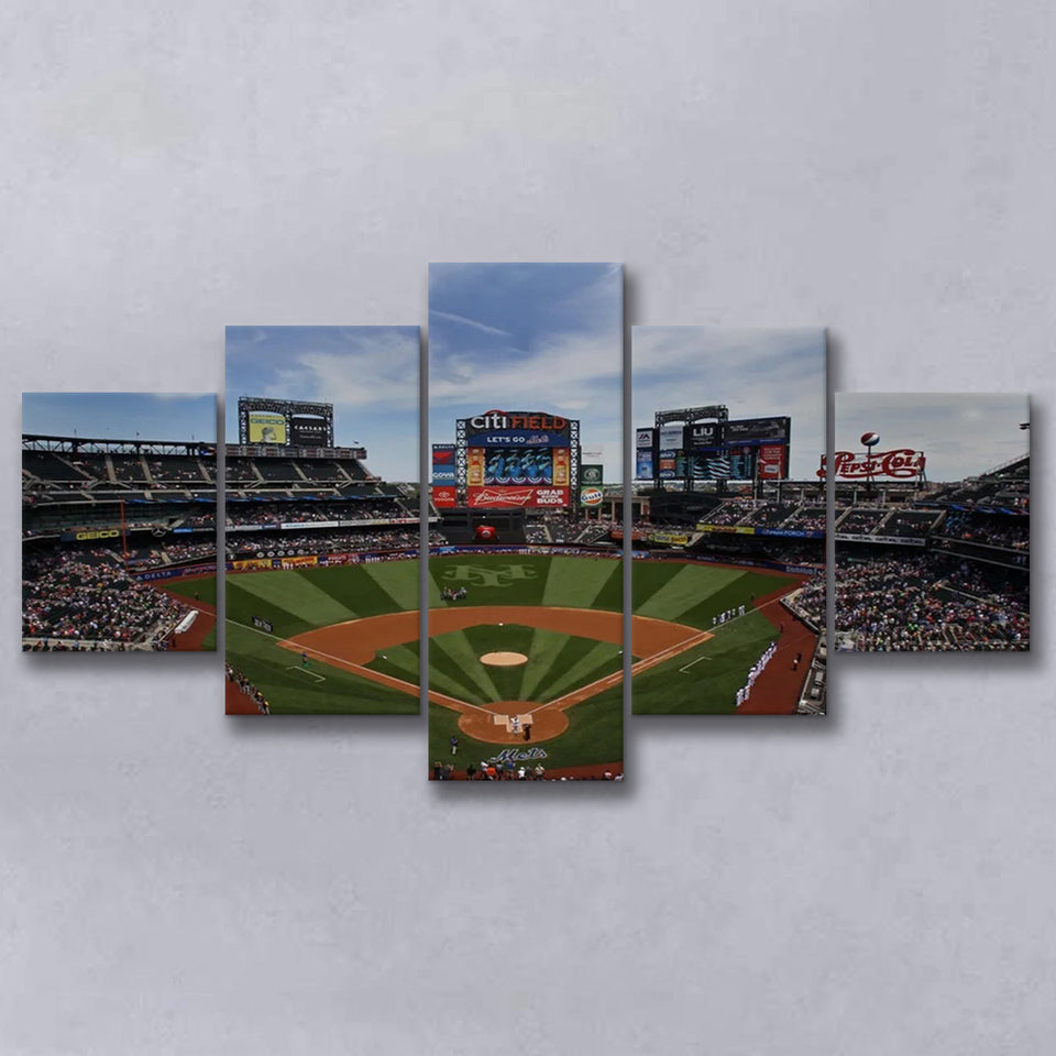 Citi Field Stadium, Stadium Canvas, Sport Art, Large Canvas, Multi Panels, Canvas Prints Wall Art Decor